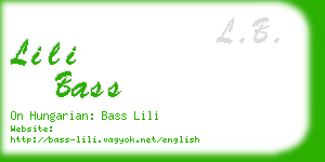 lili bass business card